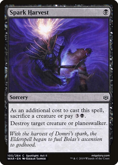 MTG Spark Harvest WAR 105 Standard Nonfoil front
