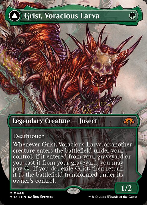 MTG Grist, Voracious Larva // Grist, the Plague Swarm MH3 446 Borderless DFC Planeswalker Nonfoil