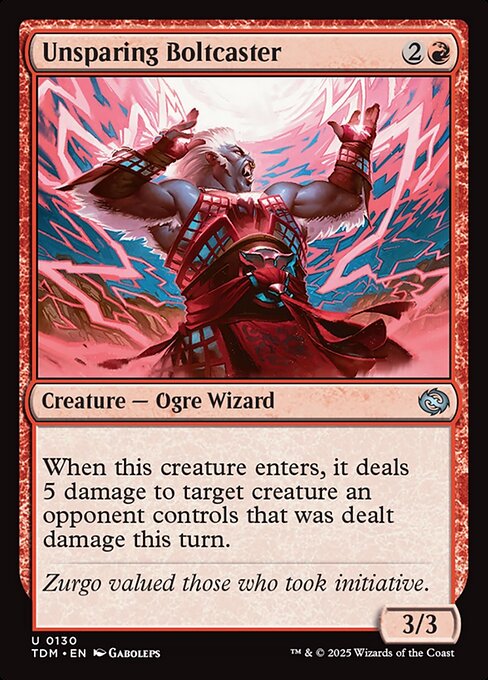 MTG Unsparing Boltcaster TDM 130 Regular Nonfoil