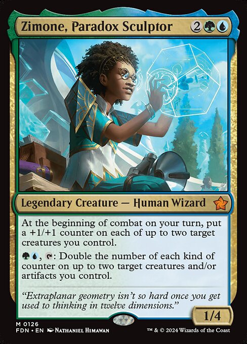 MTG Zimone, Paradox Sculptor FDN 126 Regular Foil