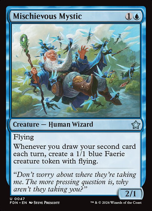 MTG Mischievous Mystic FDN 047 Regular Nonfoil