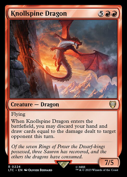 MTG Knollspine Dragon LTC 224 Alternate Art Nonfoil