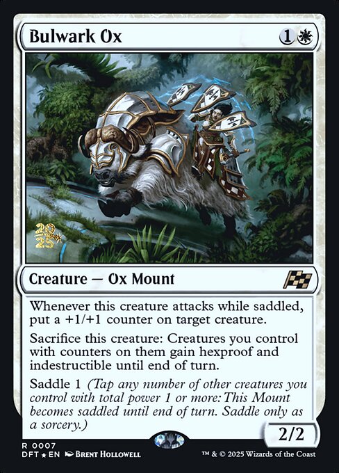 MTG Bulwark Ox PDFT 007s Prerelease Foil