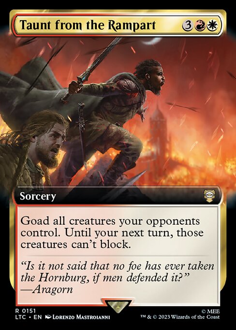 MTG Taunt from the Rampart LTC 151 Extended Art Nonfoil