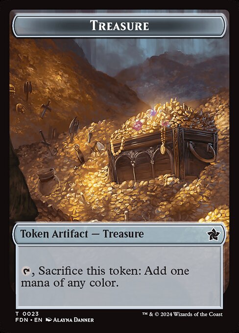 MTG Treasure Token FDN 023 Token Foil