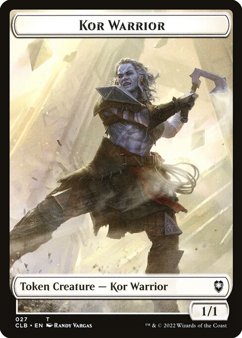 MTG Kor Warrior Token CLB 027 Token Nonfoil