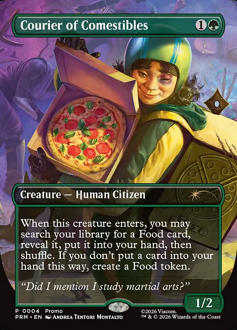 MTG Courier of Comestibles PW26 006 Borderless WPN Promo Nonfoil