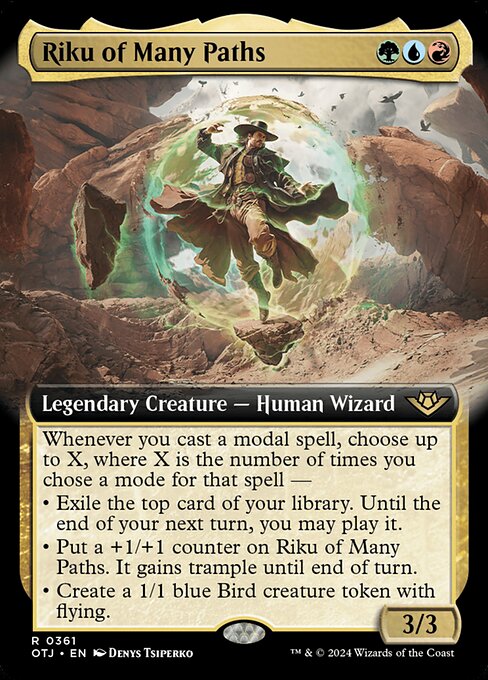 MTG Riku of Many Paths OTJ 361 Extended Art Nonfoil