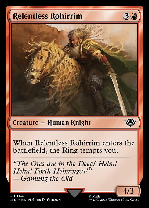 MTG Relentless Rohirrim LTR 144 Regular Foil