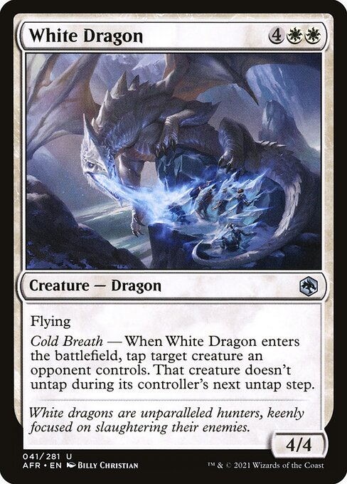 MTG White Dragon AFR 041 Regular Nonfoil