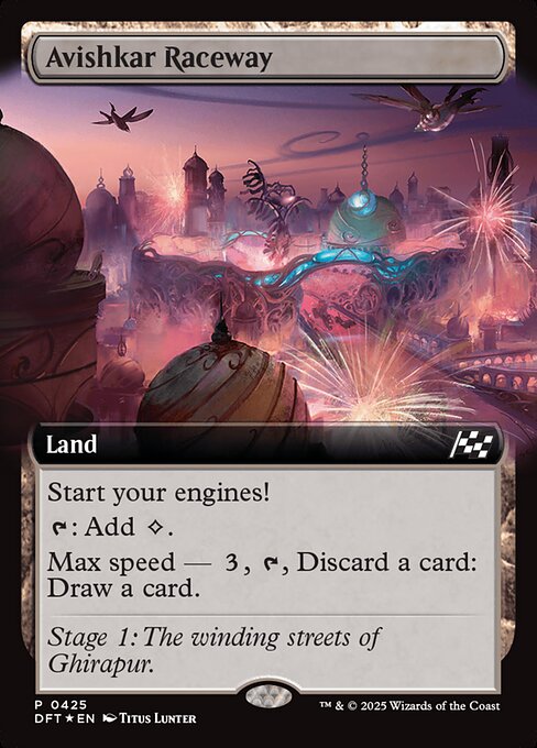 MTG Avishkar Raceway DFT 425 Extended Art Finish Line Bundle Promo Foil
