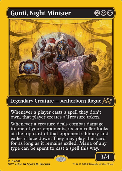 MTG Gonti, Night Minister DFT 450 Regular First-Place Foil