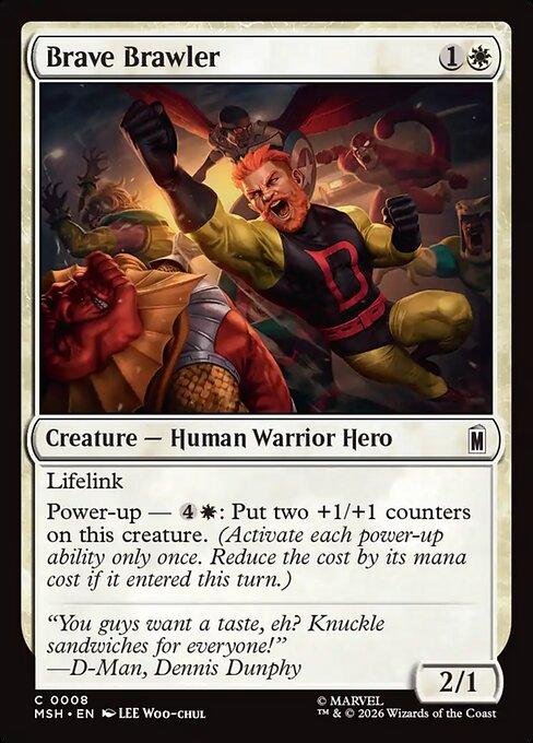 MTG Brave Brawler MSH 008 Regular Nonfoil