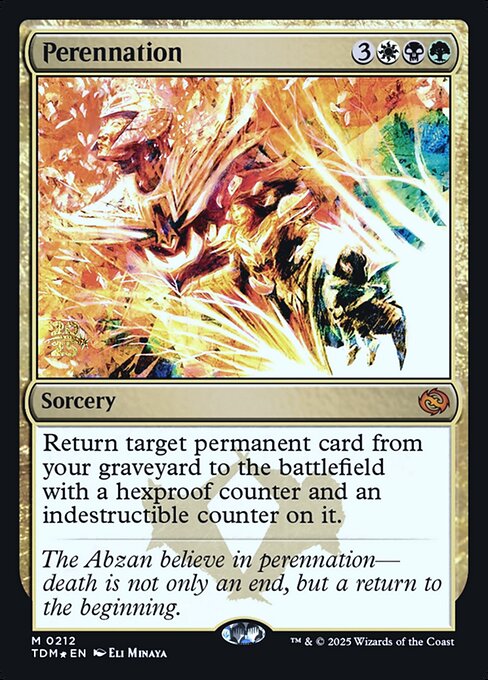MTG Perennation PTDM 212s Prerelease Foil