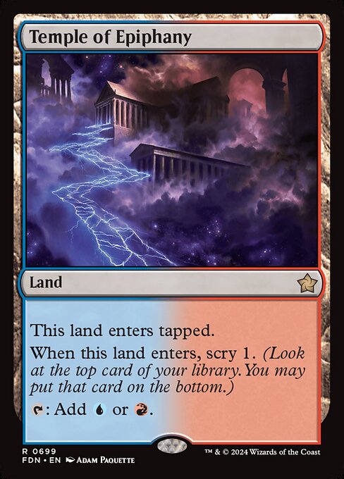 MTG Temple of Epiphany FDN 699 Starter Collection Nonfoil