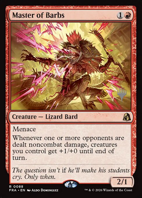 MTG Master of Barbs PFRA 088P Promo Pack Foil front