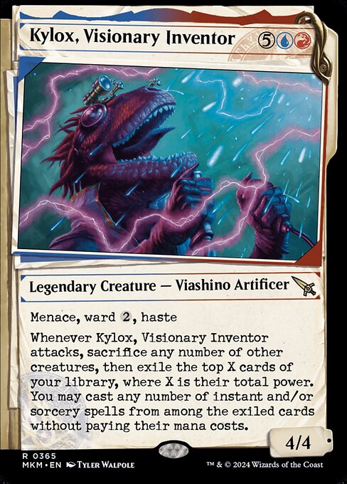 MTG Kylox, Visionary Inventor MKM 365 Showcase Dossier Foil