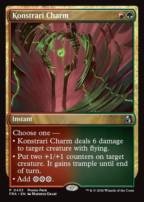 MTG Konstrari Charm FRA 433 Promo Pack Nonfoil front