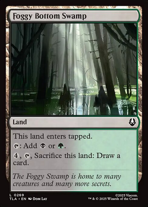MTG Foggy Bottom Swamp TLA 269 Regular Nonfoil
