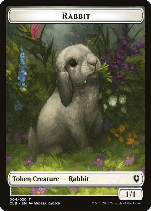 MTG Rabbit Token CLB 004 Token Foil