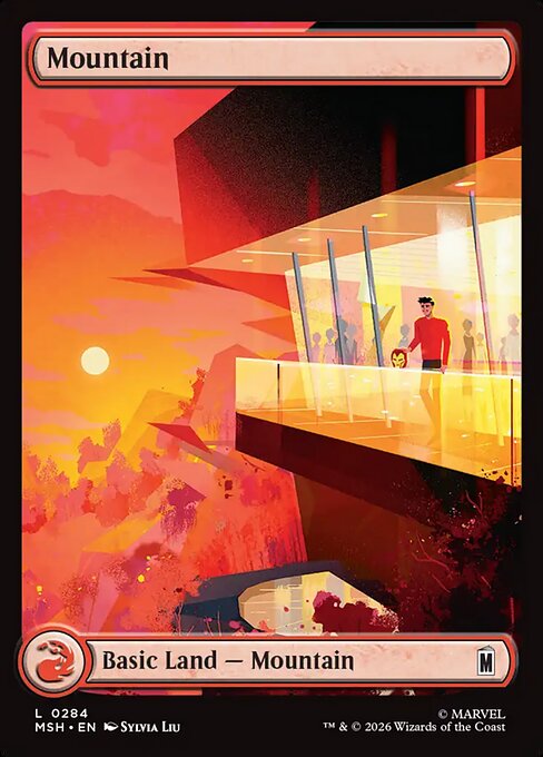 MTG Mountain MSH 284 Full Art City Land Nonfoil