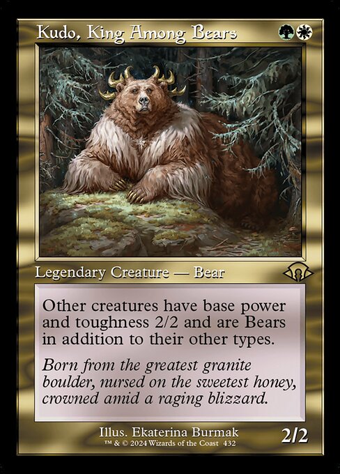 MTG Kudo, King Among Bears MH3 432 Retro Frame Foil