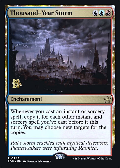 MTG Thousand-Year Storm PFDN 248s Prerelease Foil