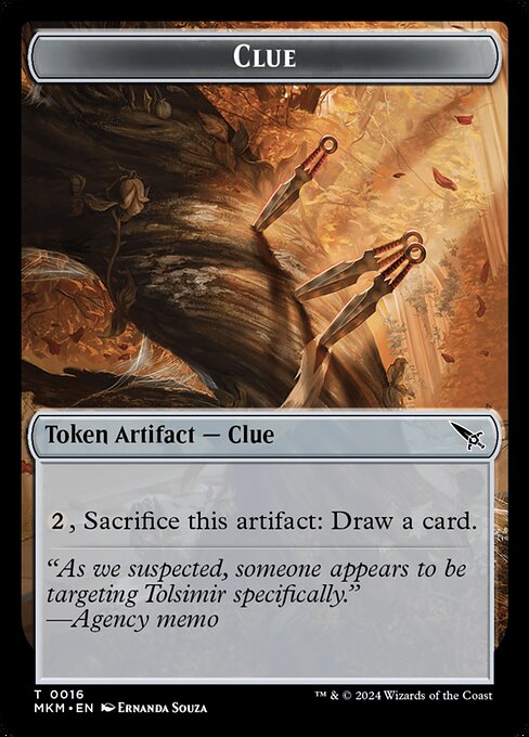 MTG Clue Token MKM 016 Token Foil