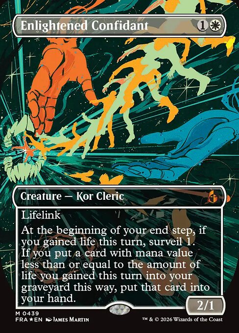 MTG Enlightened Confidant FRA 439 Secret Lair Bundle Foil front