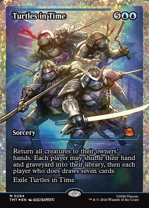MTG Turtles in Time TMT 294 Japan Showcase Fracture Foil
