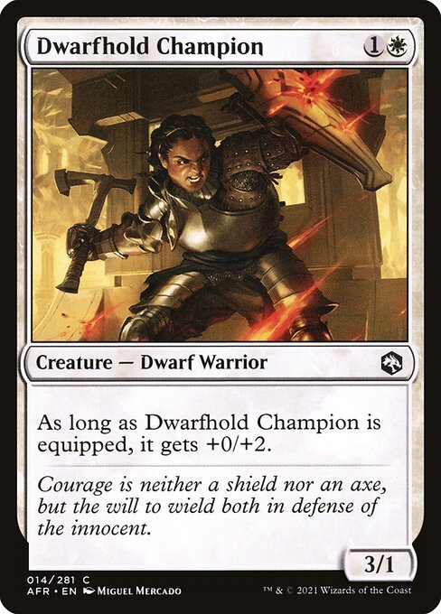 MTG Dwarfhold Champion AFR 014 Regular Nonfoil