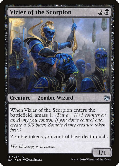MTG Vizier of the Scorpion WAR 111 Standard Nonfoil front