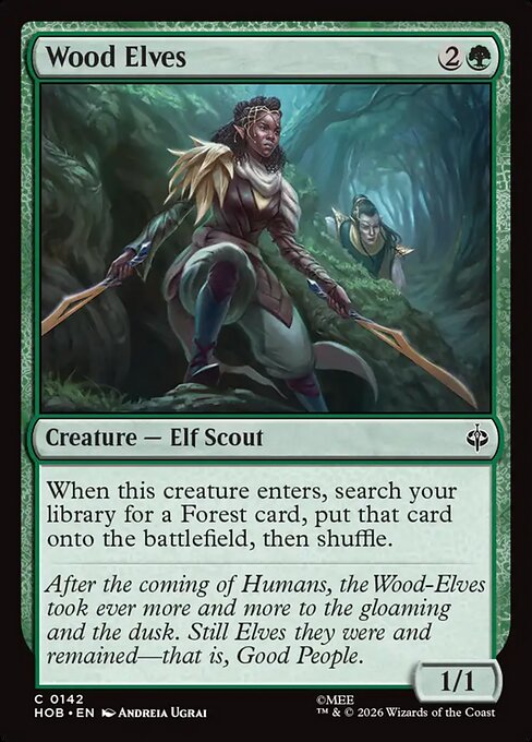 MTG Wood Elves HOB 142 Regular Foil
