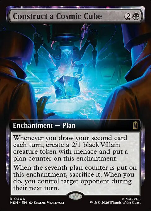 MTG Construct a Cosmic Cube MSH 406 Extended Art Foil