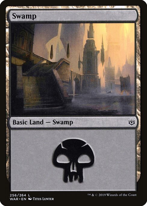 MTG Swamp WAR 256 Standard Foil front