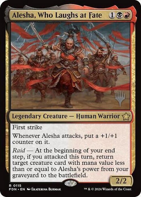 MTG Alesha, Who Laughs at Fate PFDN 115p Promo Pack Foil