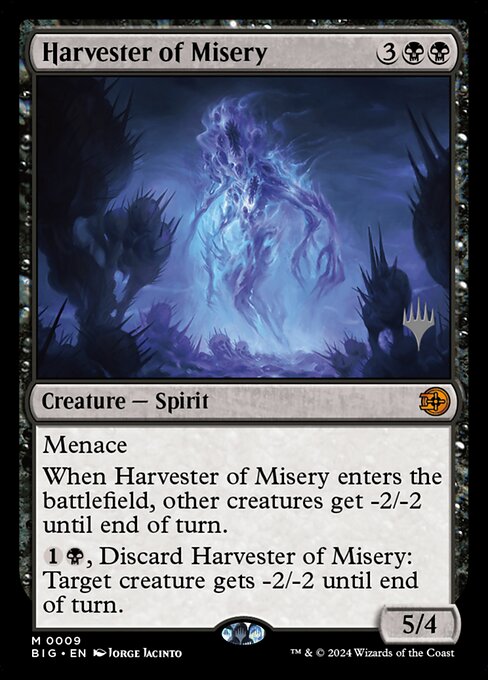 MTG Harvester of Misery PBIG 009p Promo Pack Foil