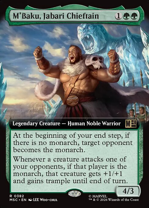 MTG M'Baku, Jabari Chieftain MSC 382 Extended Art Nonfoil