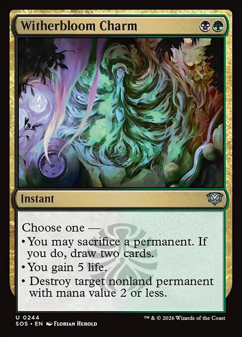MTG Witherbloom Charm SOS 244 Regular Nonfoil