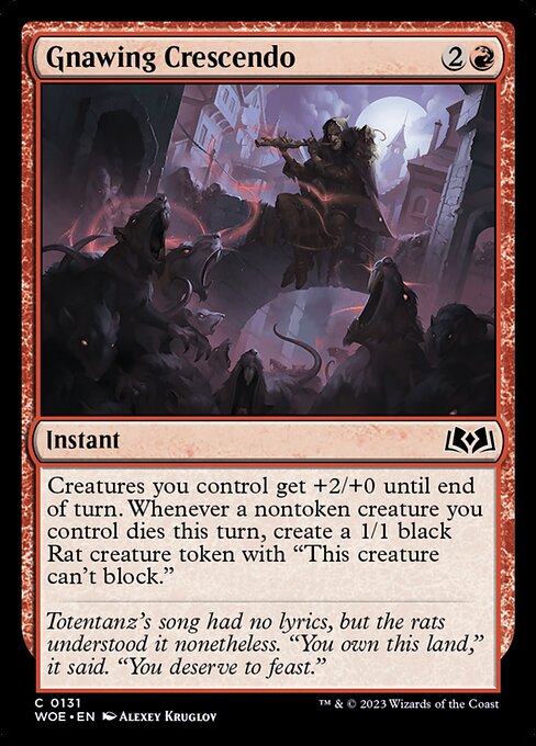 MTG Gnawing Crescendo WOE 131 Regular Nonfoil