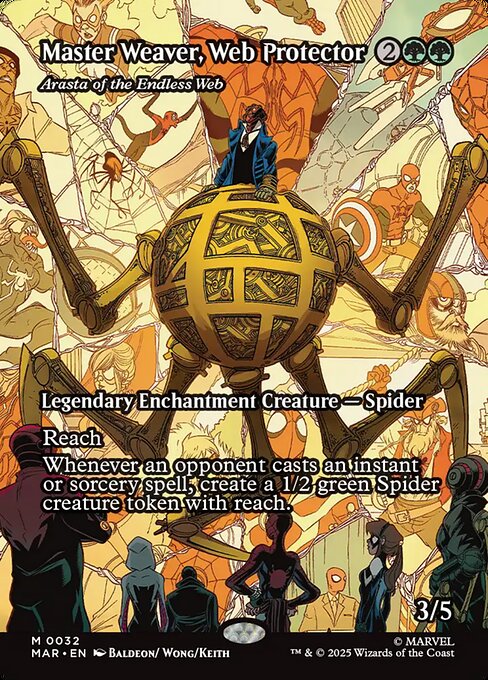 MTG Arasta of the Endless Web MAR 032 Borderless Source Material Foil