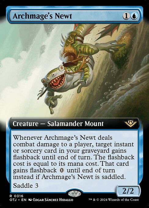 MTG Archmage's Newt OTJ 316 Extended Art Foil