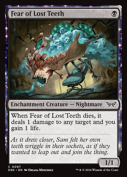MTG Fear of Lost Teeth DSK 097 Regular Foil