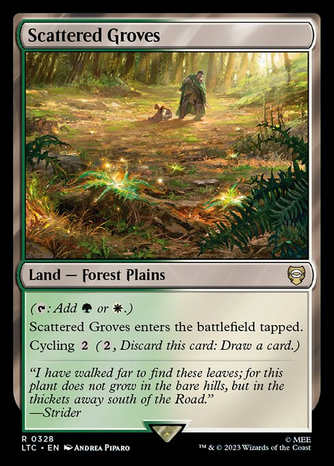MTG Scattered Groves LTC 328 Alternate Art Nonfoil