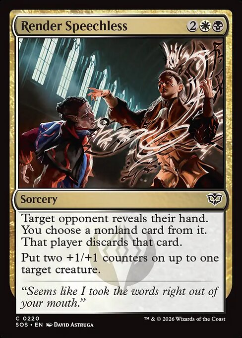 MTG Render Speechless SOS 220 Regular Foil