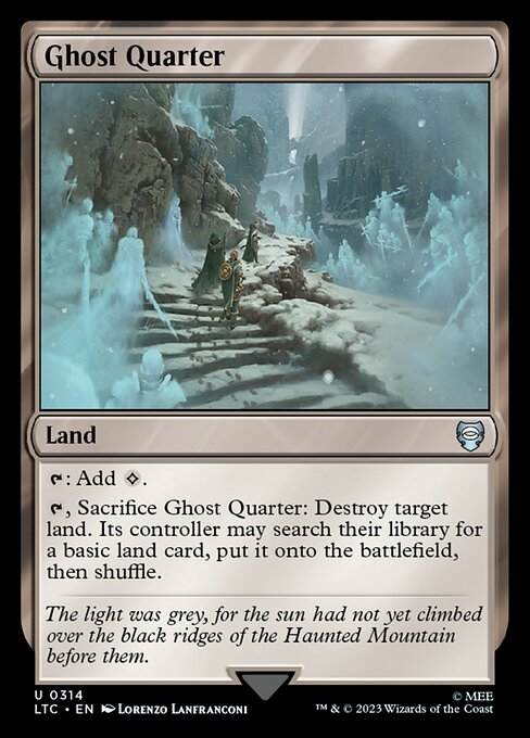 MTG Ghost Quarter LTC 314 Alternate Art Nonfoil