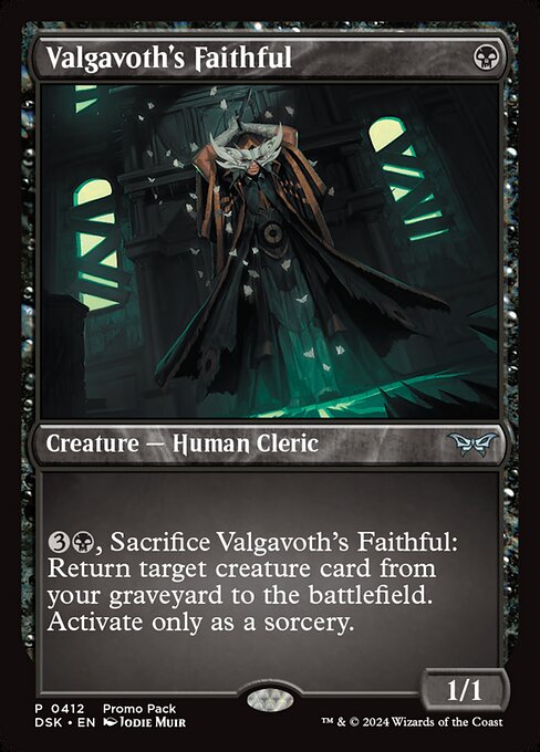 MTG Valgavoth's Faithful DSK 412 Promo Pack Foil
