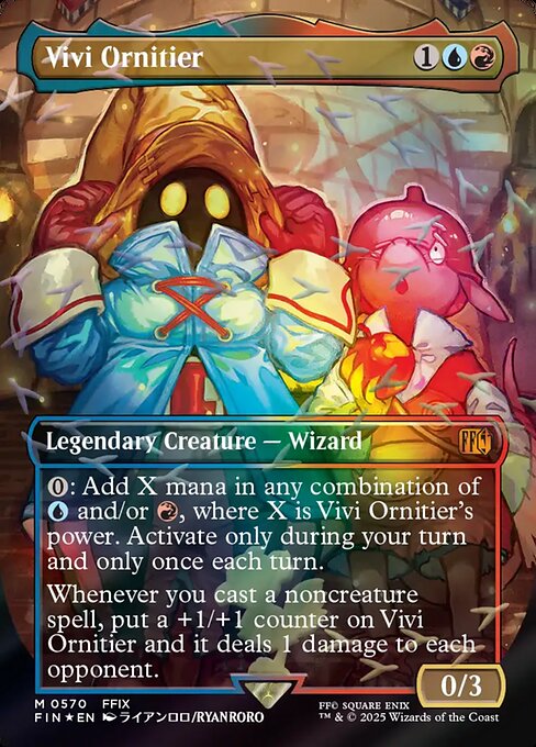 MTG Vivi Ornitier FIN 570 Borderless Chocobo Bundle Chocobo Track Foil