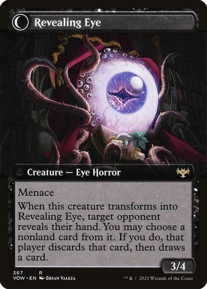 MTG Concealing Curtains // Revealing Eye VOW 367 Extended Art Foil reverse