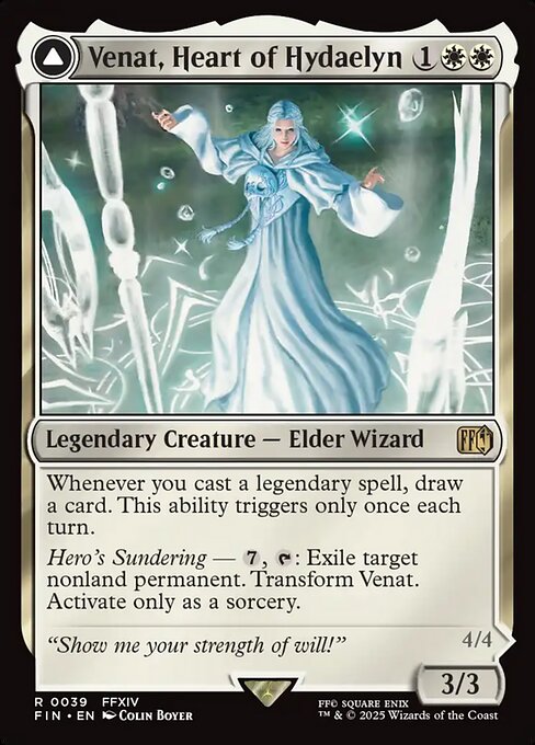 MTG Venat, Heart of Hydaelyn // Hydaelyn, the Mothercrystal FIN 039 Regular Nonfoil